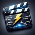 Clapperboard icon with a lightning bolt, representing fast‑paced commercial auditions.