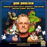 Collage of animated characters voiced by Rob Paulsen, including Yakko, Pinky, Carl Wheezer, and TMNT characters.